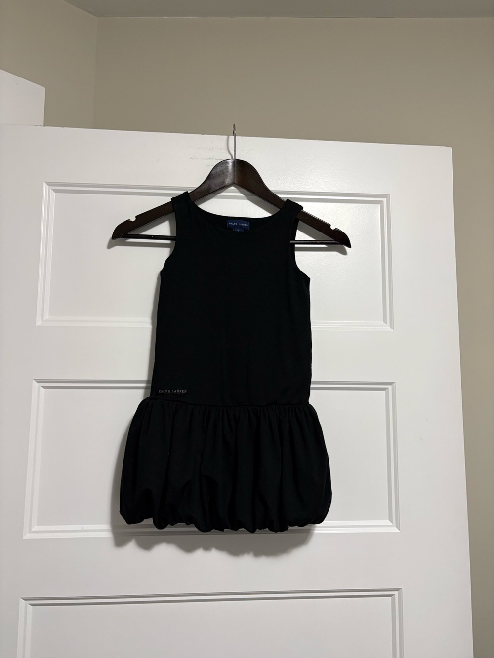 Ralph Lauren Black Sleeveless Bubble Hem Dress for Kids